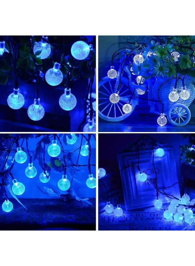 Blue Solar Outdoor LED Water Drop Lights 100 Lights For Yard Garden Pathway Decor - Image 1